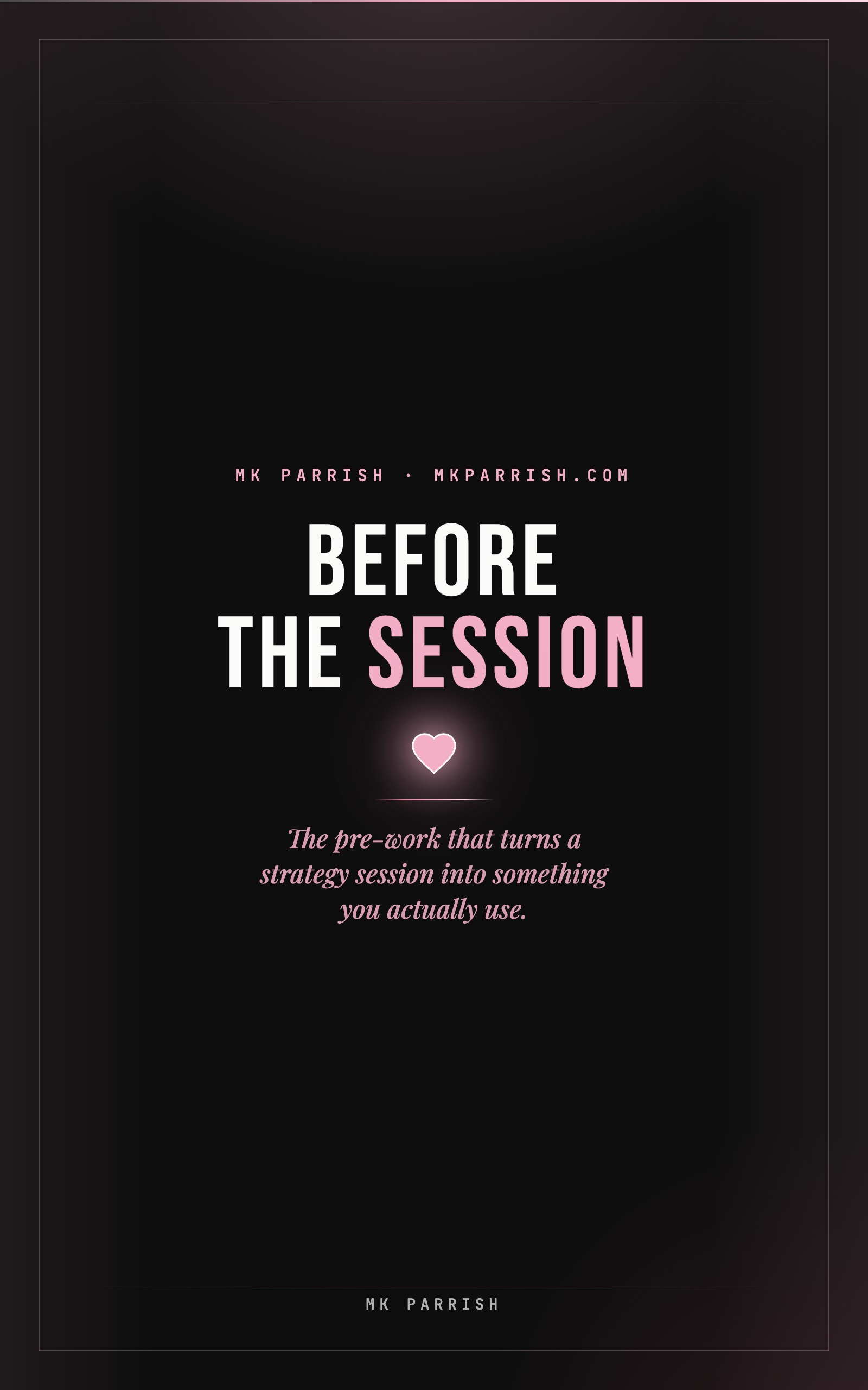 Before the Session — book cover