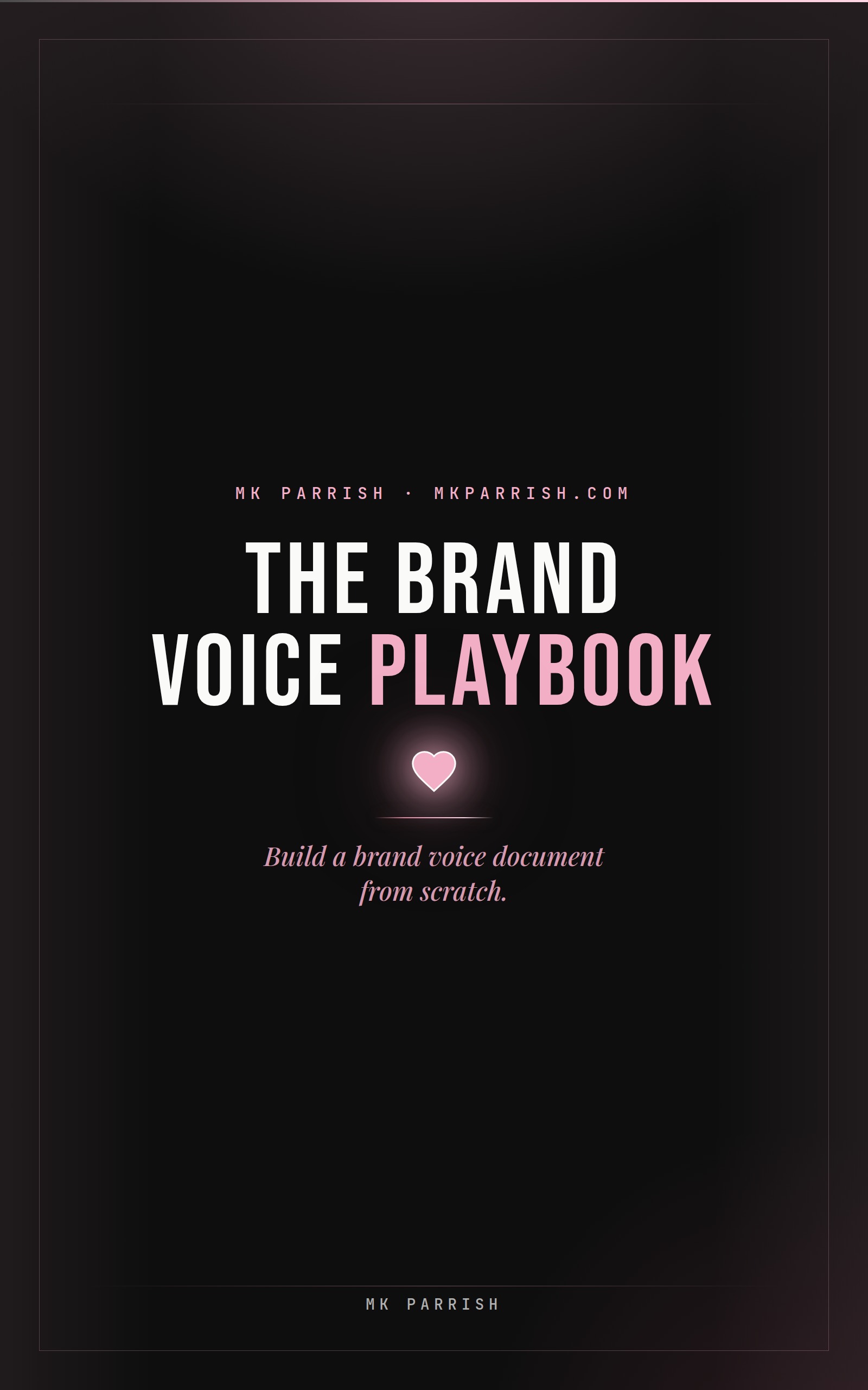 The Brand Voice Playbook — book cover