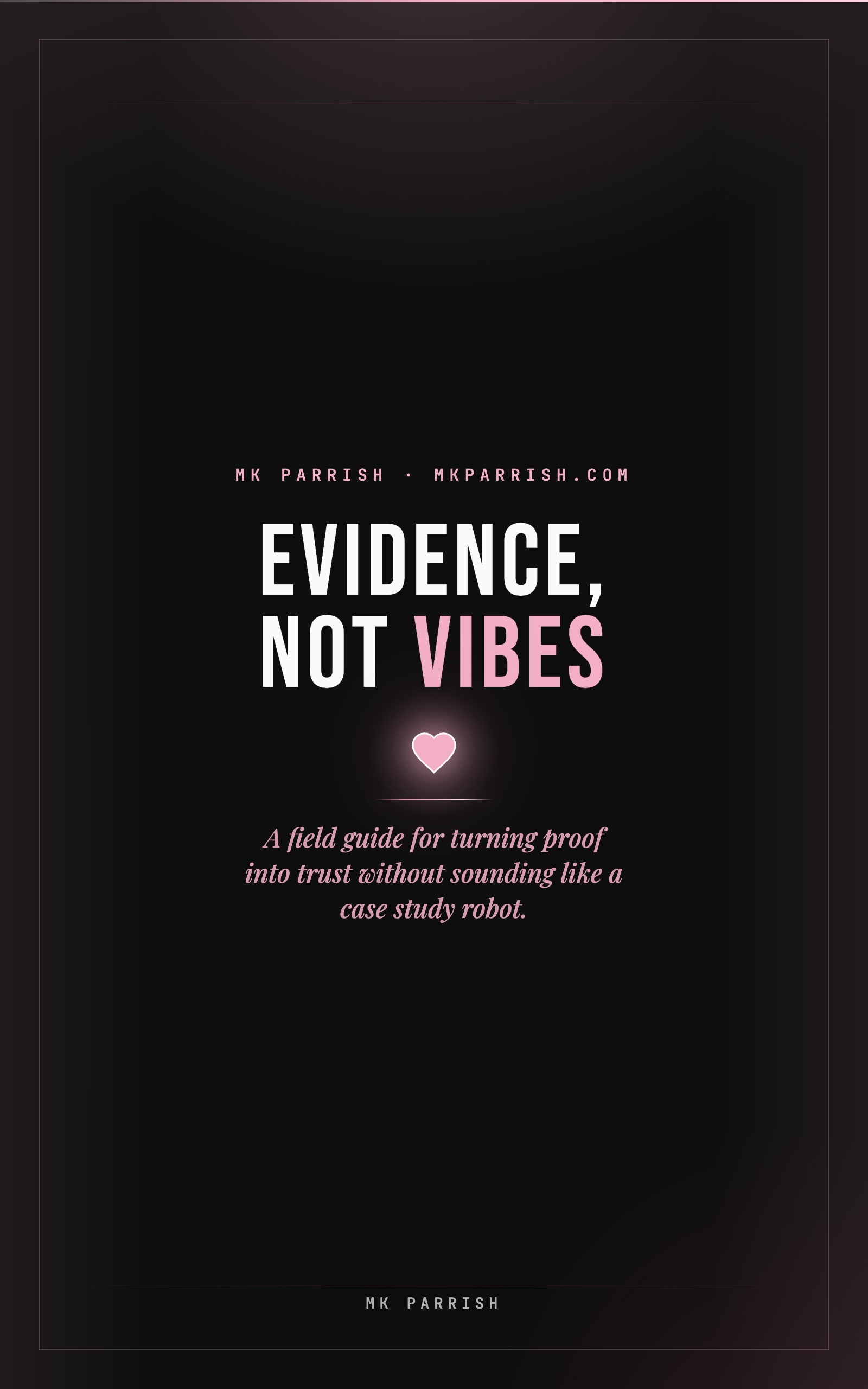 Evidence, Not Vibes — book cover