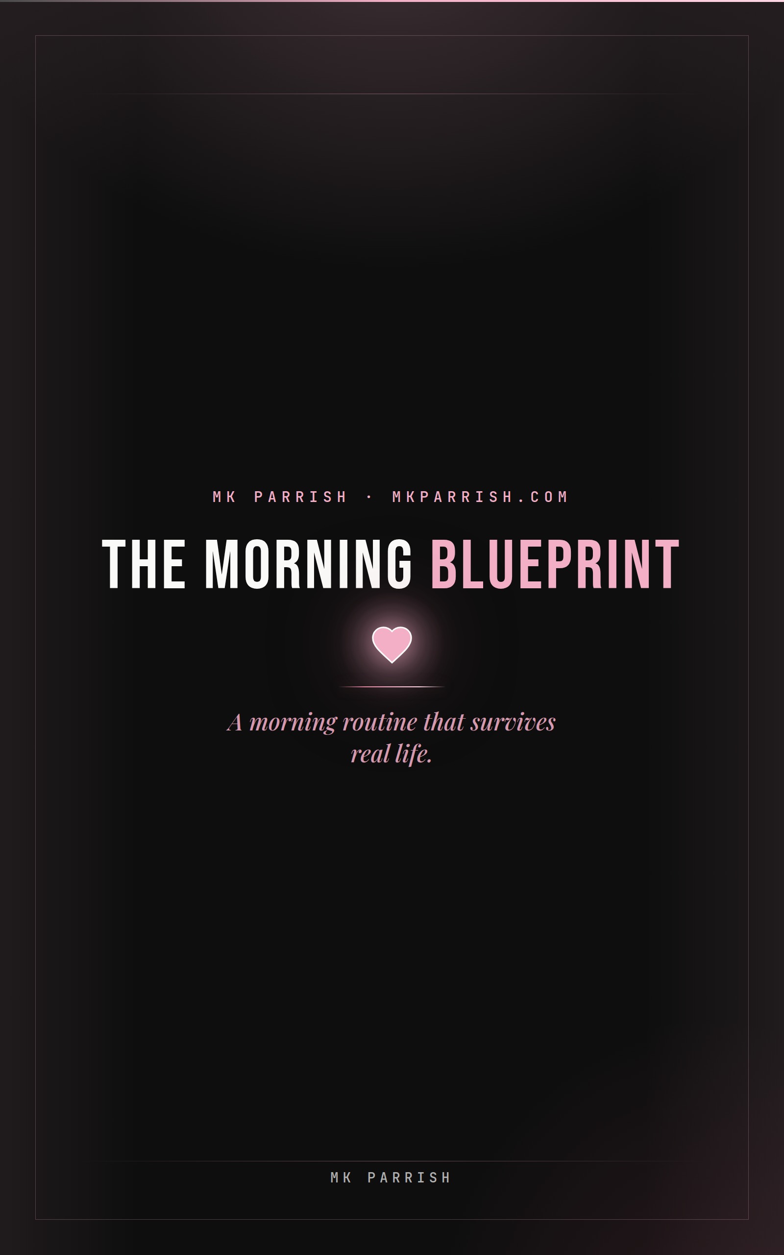 The Morning Blueprint cover
