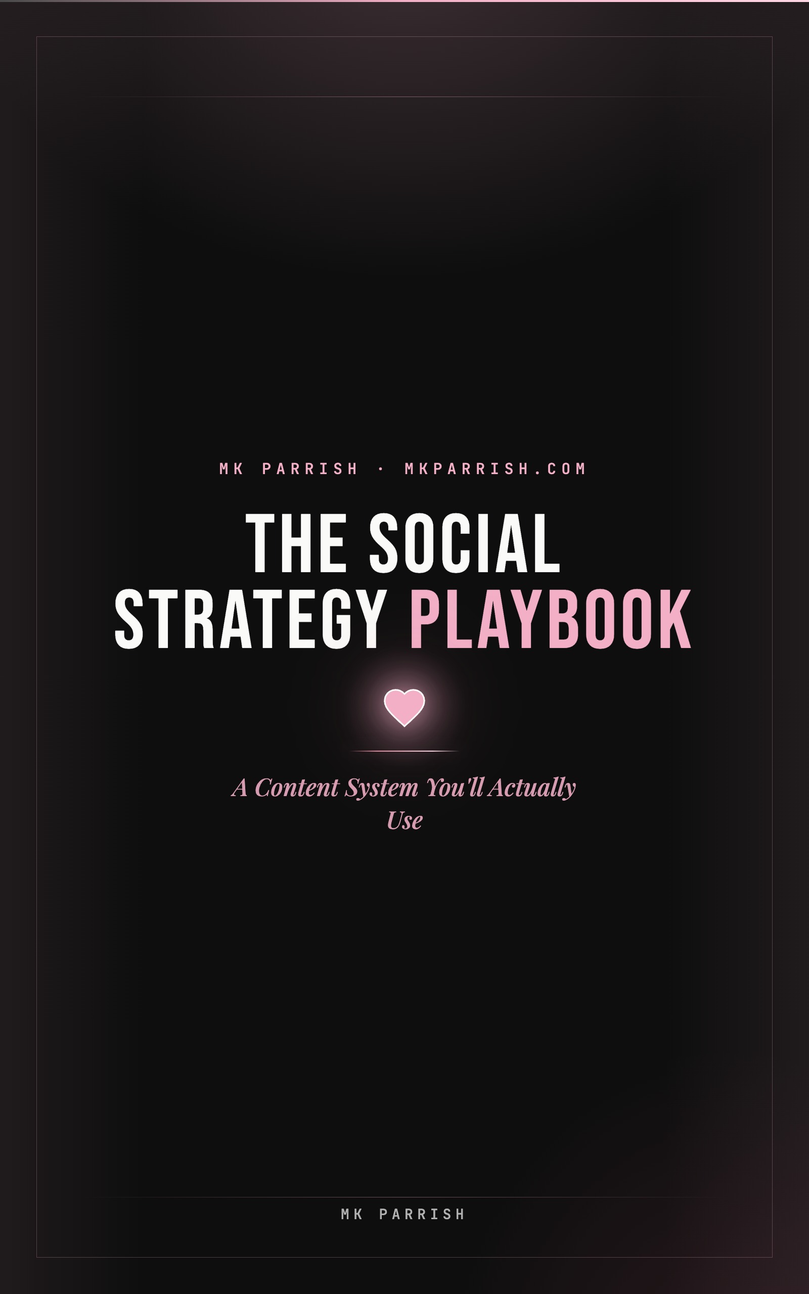 The Social Strategy Playbook — book cover