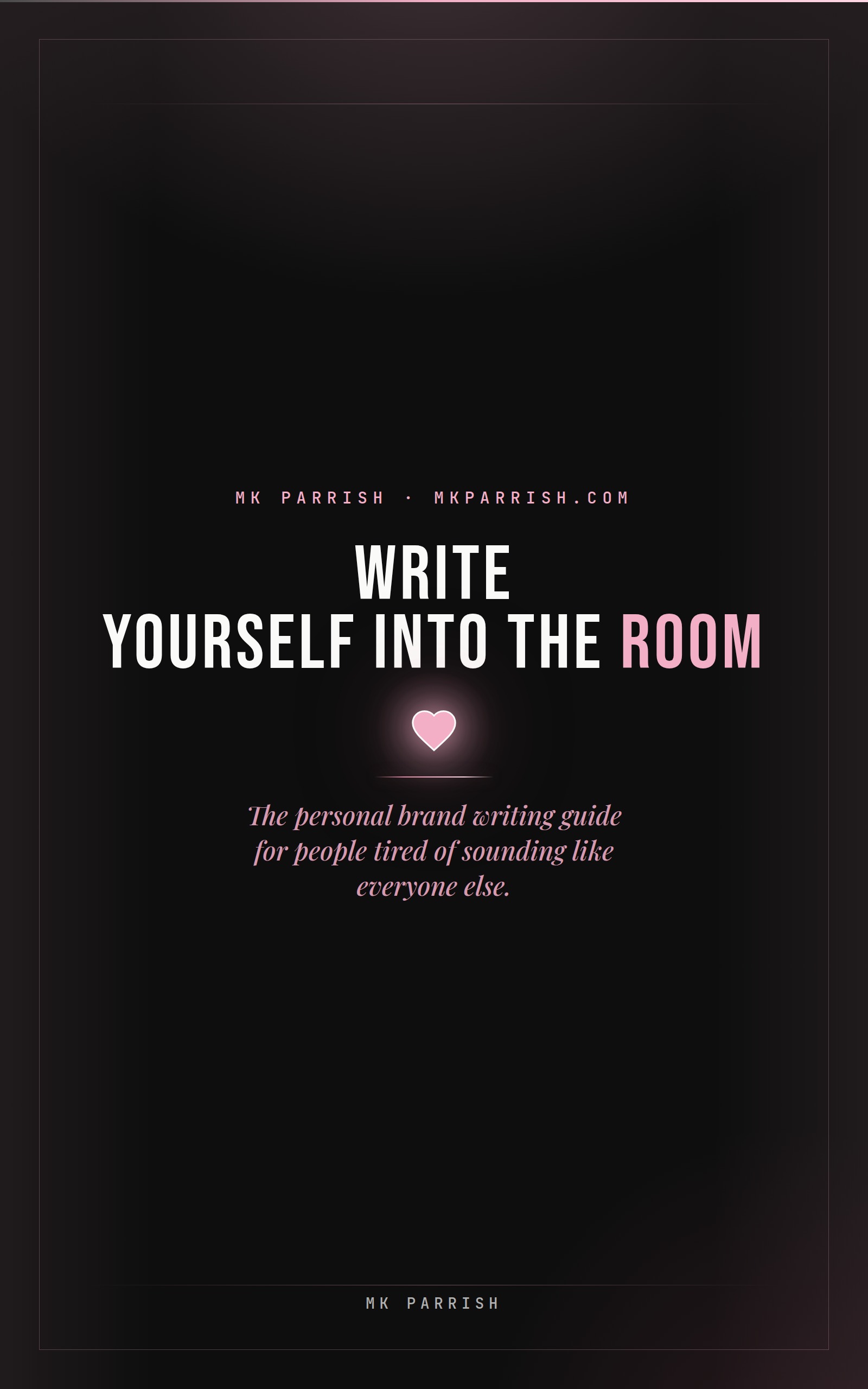 Write Yourself Into the Room — book cover